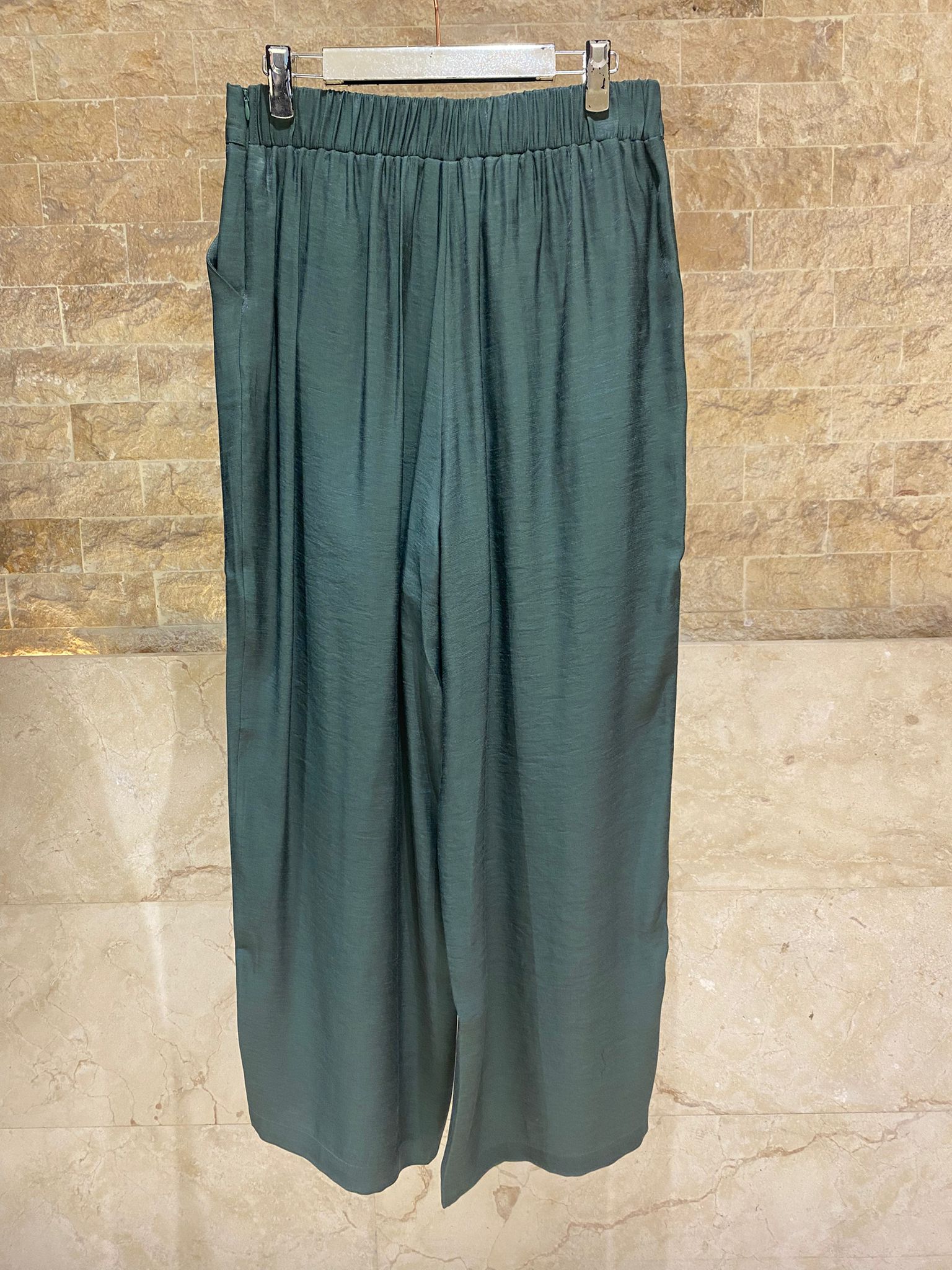 26SS-BC7051 High Waisted Wide Leg Pants - Brown Loft