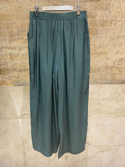 26SS-BC7051 High Waisted Wide Leg Pants - Brown Loft