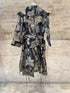 26SS-BK8226 Wide Lapel Collared Long Coat - Brown Loft
