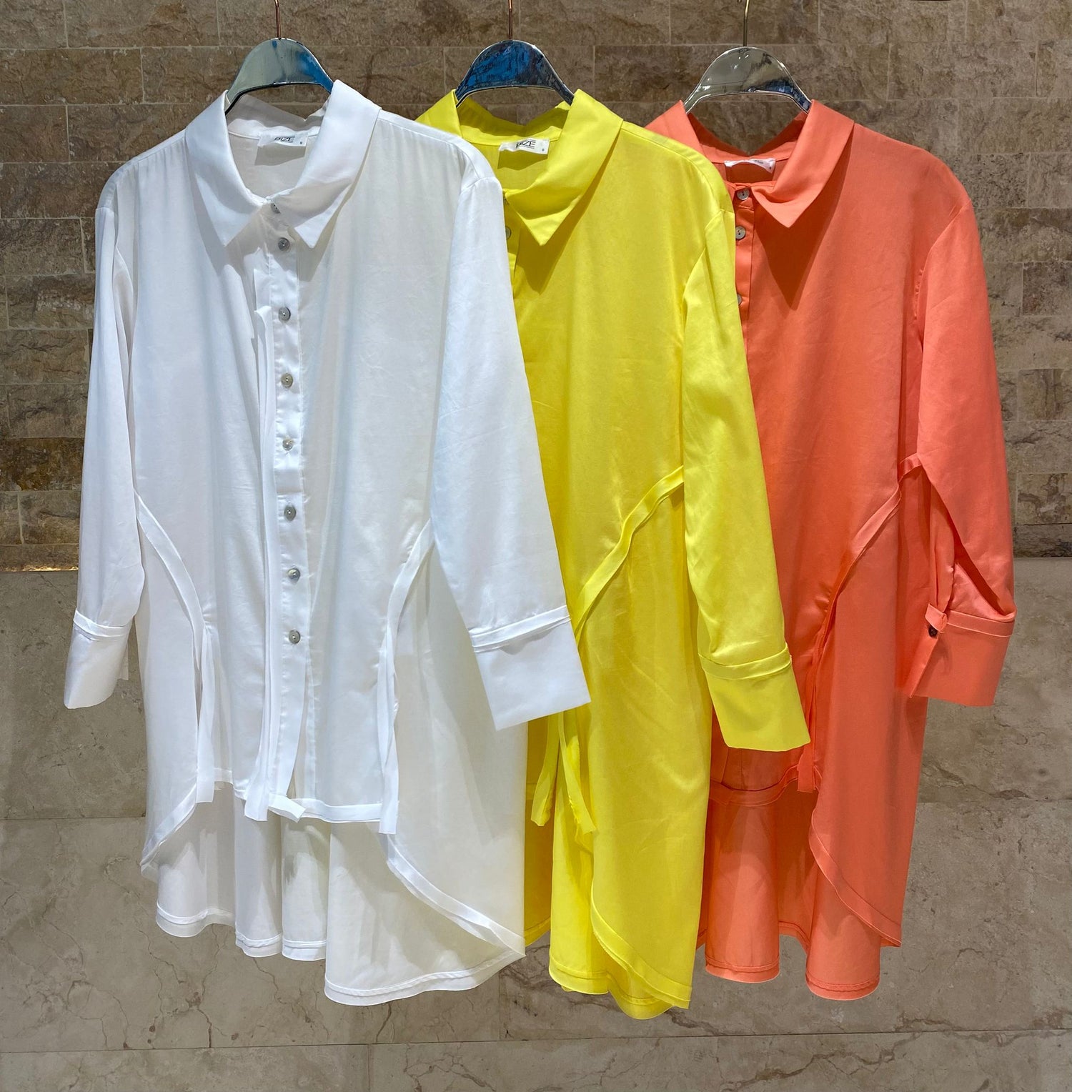 Oversized High Low Shirt 26SS-BZ321 - Brown Loft