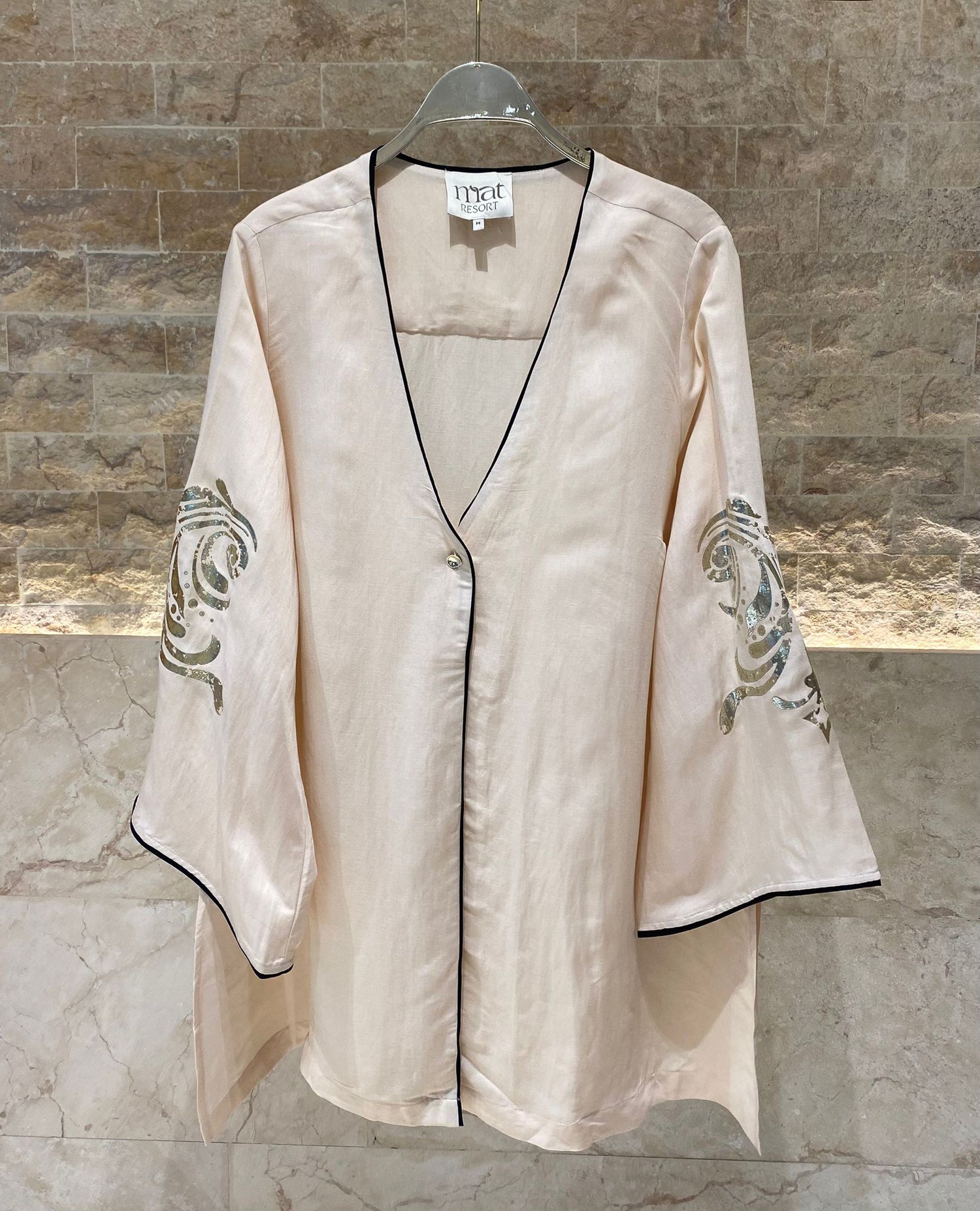 8301.3043 Oversized Linen Kimono Shirt - Brown Loft