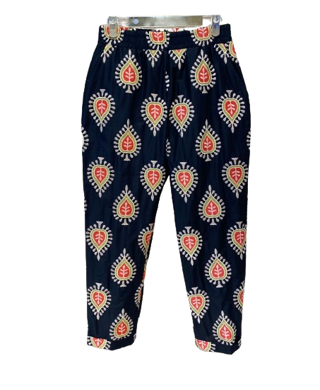 43-5179 (Ethnic Embroidered Cropped Pants) السراويل القصيرة المطرزة العرقية