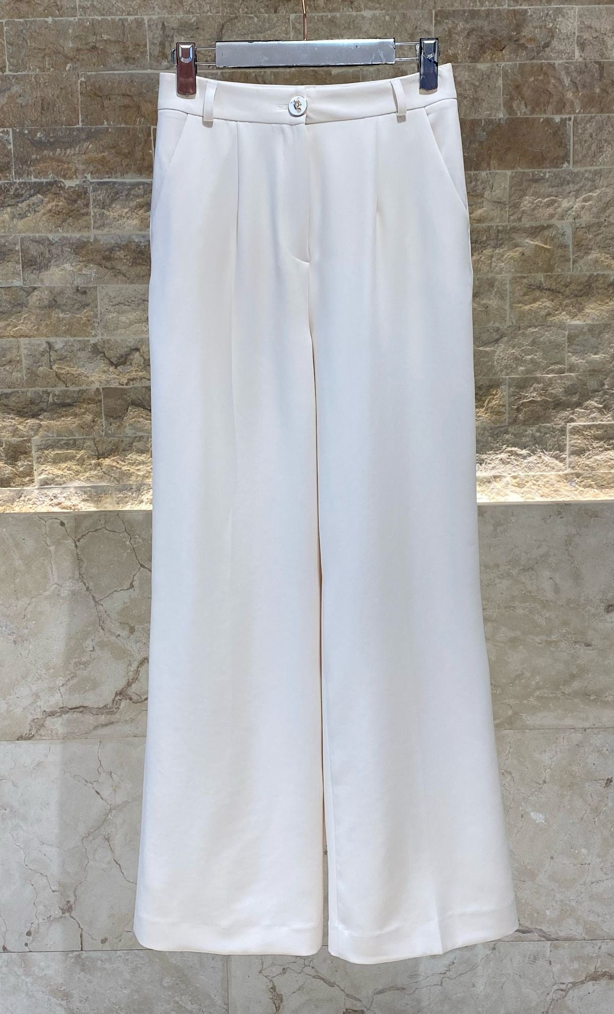 Flowing Straight Crepe Pants - 32410 - Brown Loft