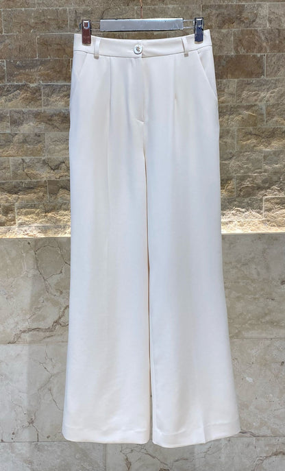 Flowing Straight Crepe Pants - 32410 - Brown Loft