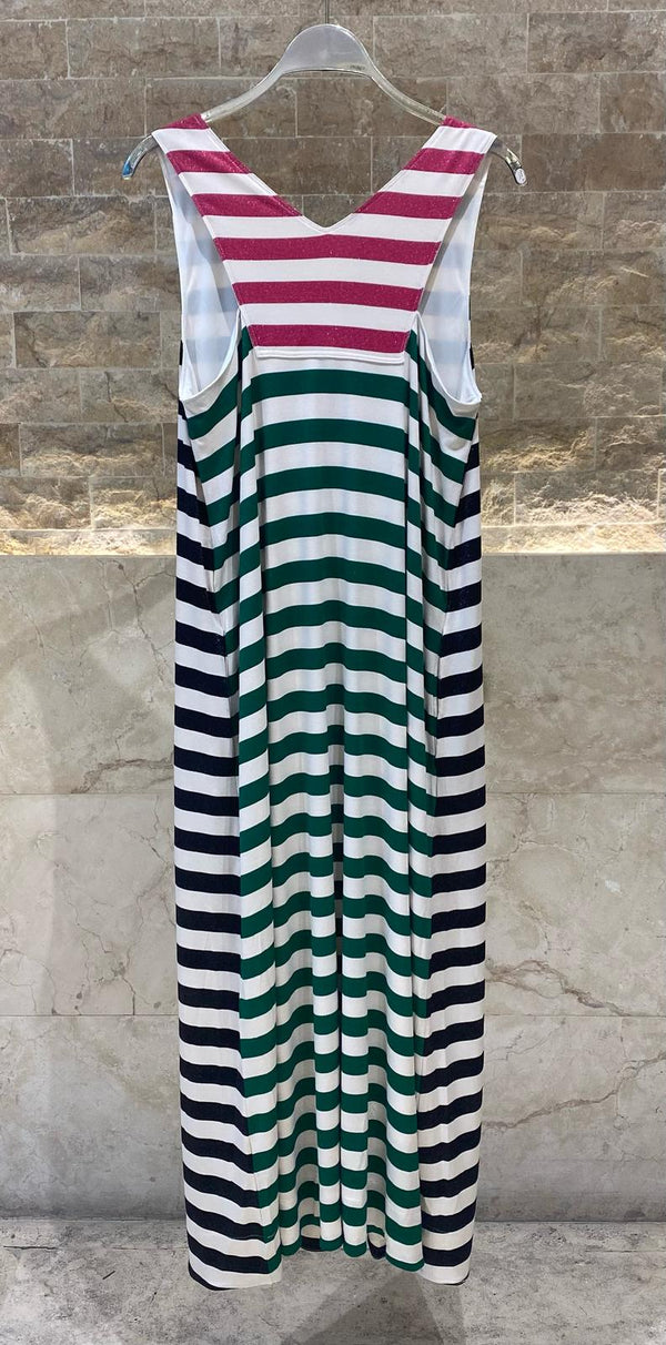 Lurex Striped Strap Dress