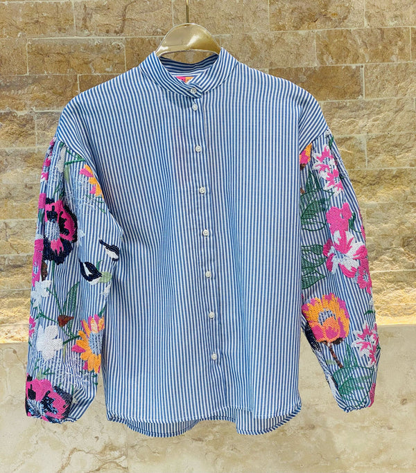 Striped Buttoned Shirt - 32578
