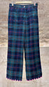 32694 Mid Rise Straight Leg Tartan Pants - Brown Loft