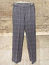 32698 Houndstooth Pattern Straight Leg Pants - Brown Loft