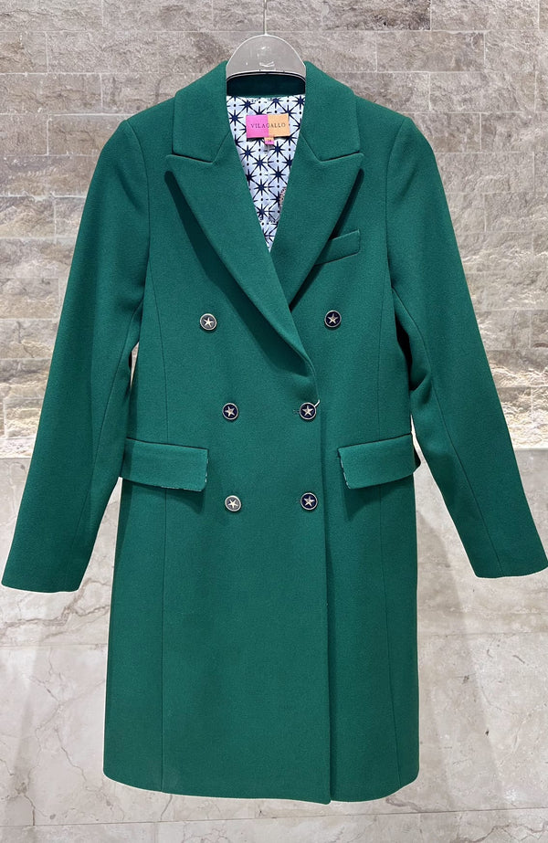 32862 Double Breasted Straight Cut Coat معطف مستقيم الصدر مزدوج القطع