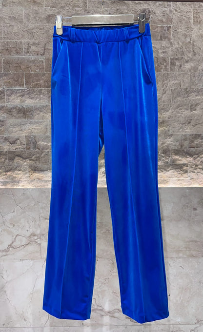 32870/32872 Classic Velvet Jacket with Mid Rise Pants - Brown Loft