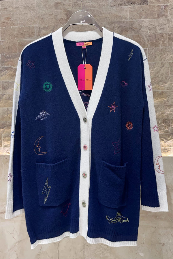 32893 Long Embroidered Cardigan كارديجان طويل مطرز