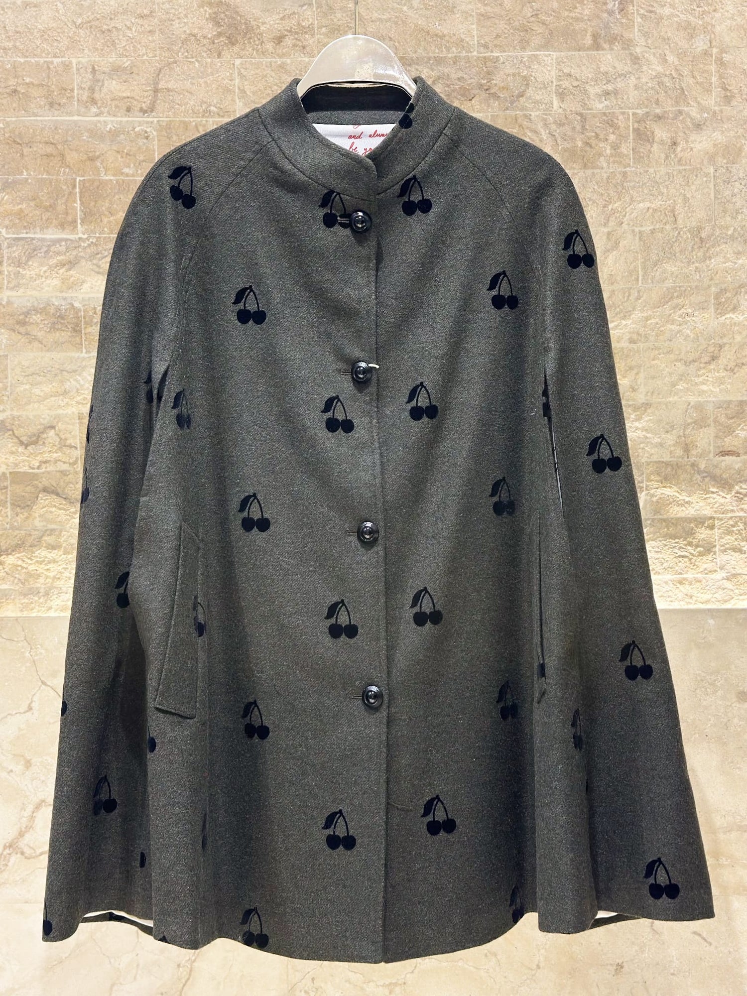 32941 Wool Blend Cape Coat - Brown Loft