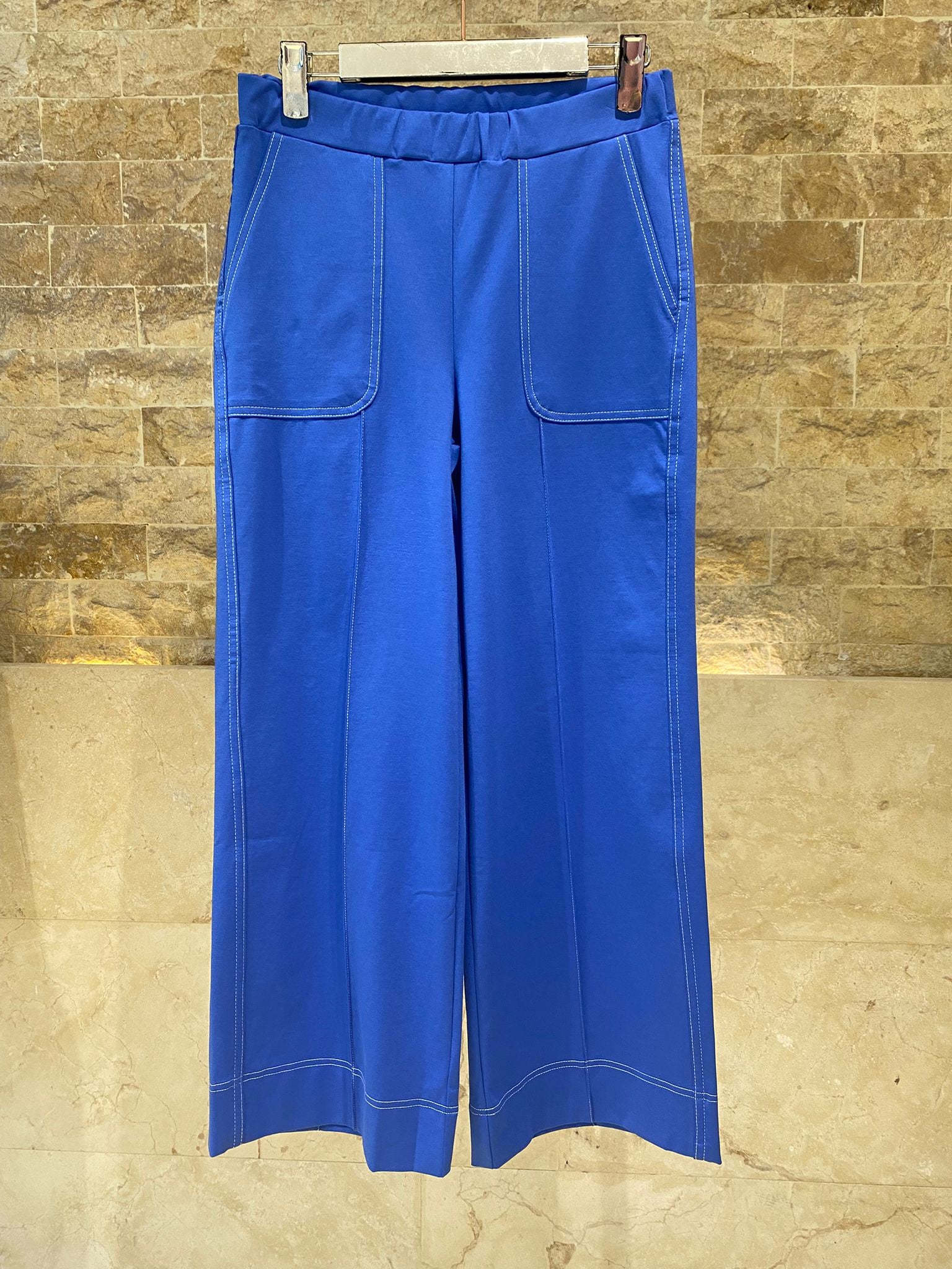 33272 Stretch Wide Leg Pants - Brown Loft