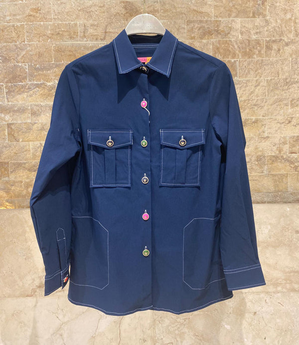 33412 Colored Buttoned Jacket