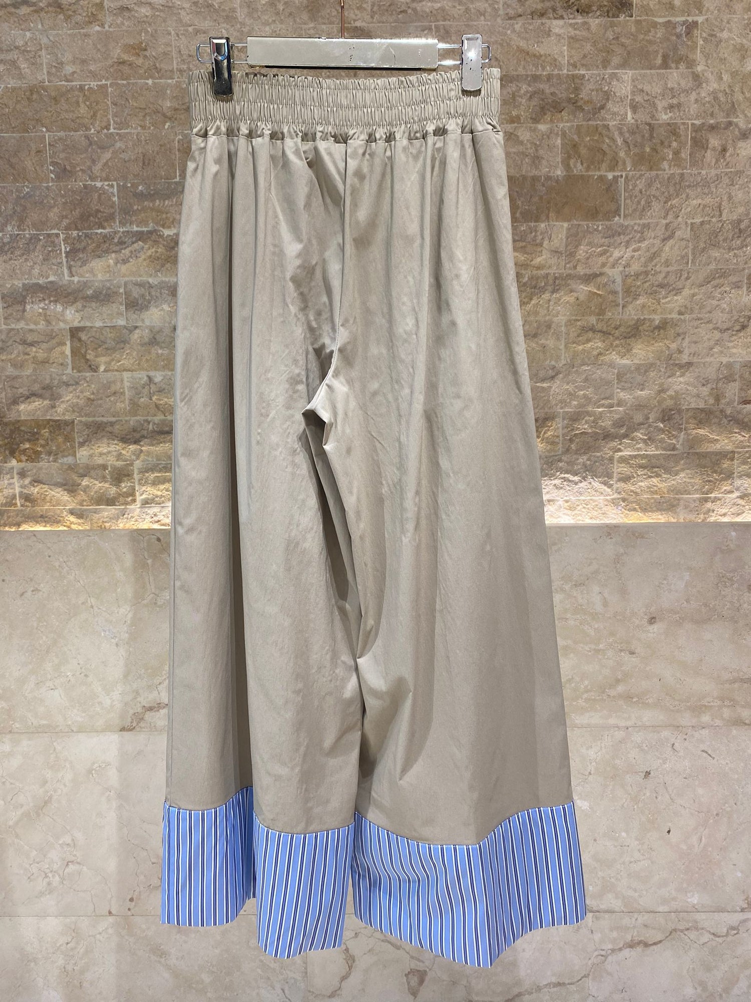 33419 Wide Leg Pleated Culottes Pant بنطال كولوتس واسع الأرجل ومكسر - Brown Loft