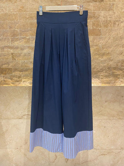 33420 Wide Leg Pleated Culottes Pant - Brown Loft