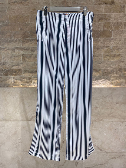 33650 Vertical Striped Pants - Brown Loft