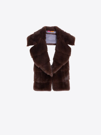 33766 Brown Fur Collar