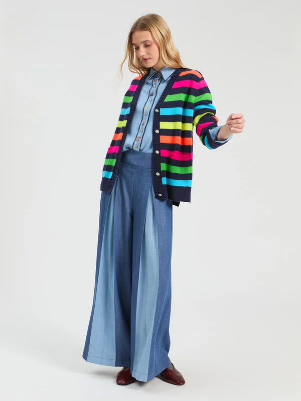 Tencel Denim Palazzo Trousers 33772