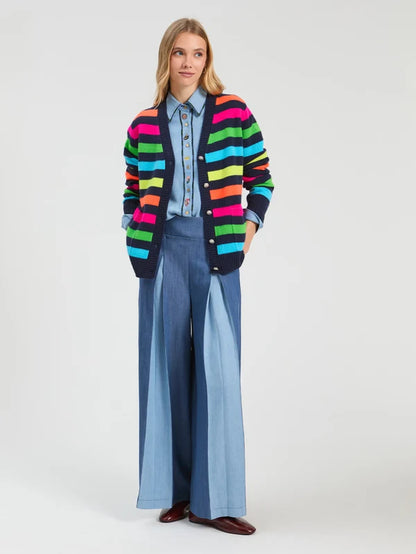 Tencel Denim Palazzo Trousers 33772