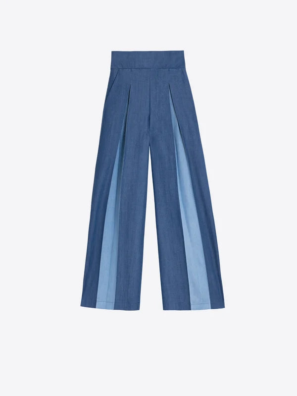 Tencel Denim Palazzo Trousers 33772