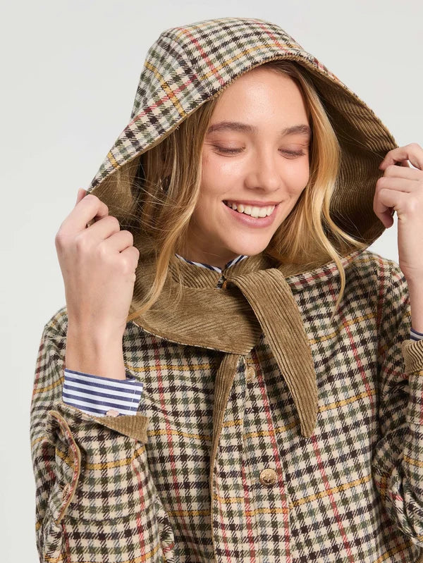 33817 Houndstooth Jacket Removable Hood