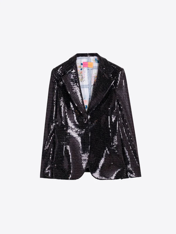 Black Sequin Jacket and Trouser Set 33858/33859
