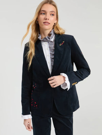 Navy Velvet Jacket 33863