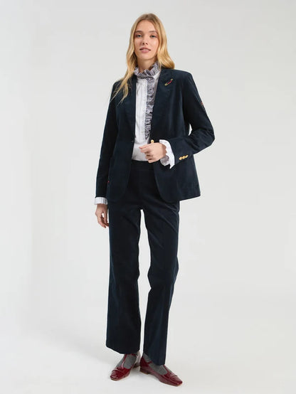 Navy Velvet Jacket 33863
