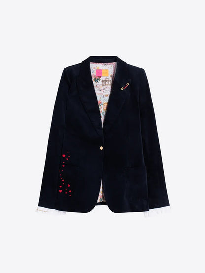 Navy Velvet Jacket 33863