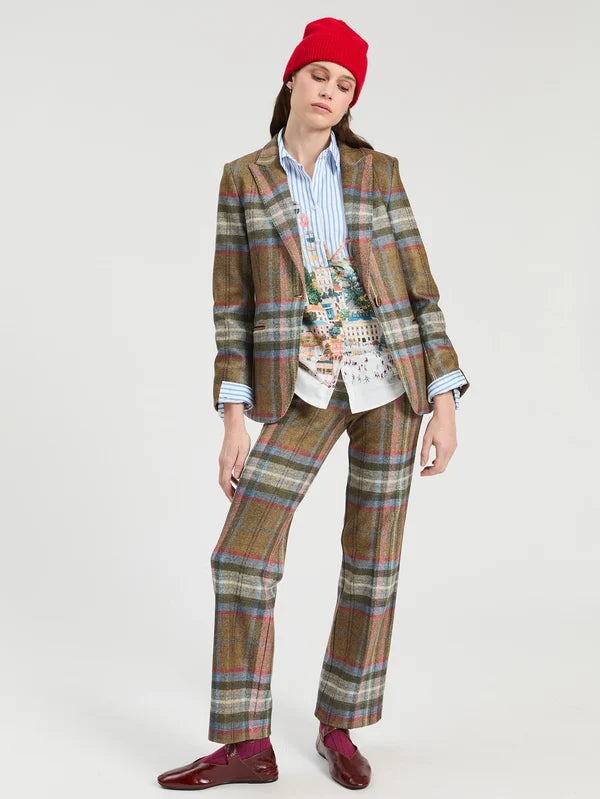 Brown Checked Jacket and Tartan Plaid Trouser Set 33873/33874
