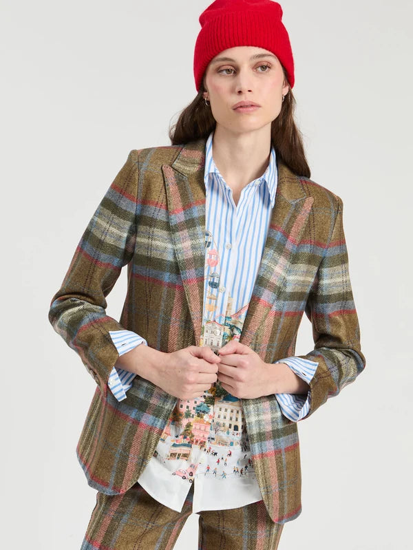 Brown Checked Jacket and Tartan Plaid Trouser Set 33873/33874