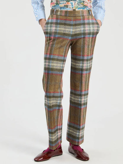 Brown Checked Jacket and Tartan Plaid Trouser Set 33873/33874