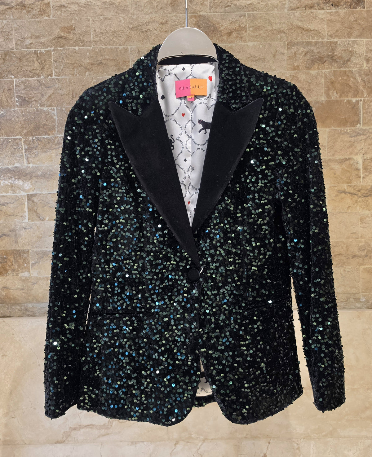 33887 Green Sequin Jacket