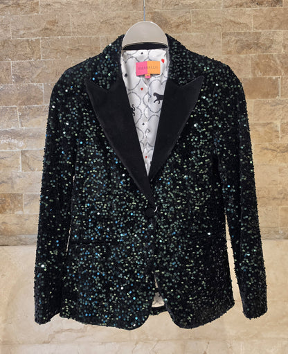 33887 Green Sequin Jacket