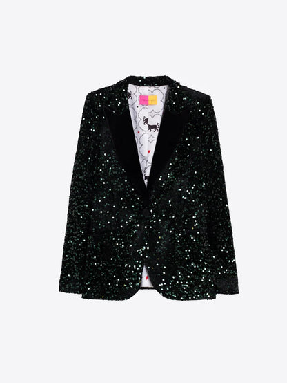 33887 Green Sequin Jacket