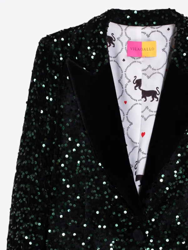 33887 Green Sequin Jacket