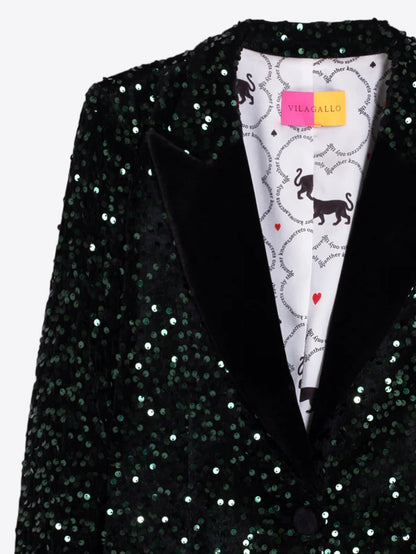33887 Green Sequin Jacket
