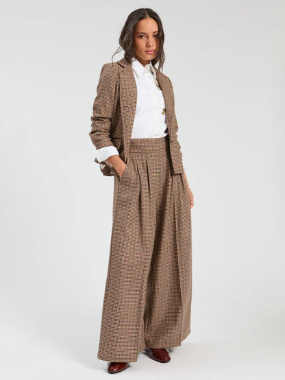 Blue And Green Plaid Trousers 33899