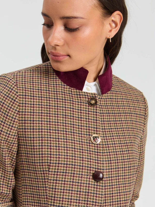 Burgundy Houndstooth Jacket 33903