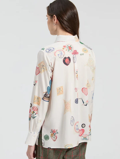 Multicolor Love Print Shirt 33920