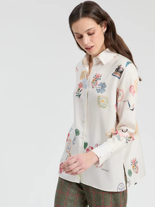 Multicolor Love Print Shirt 33920