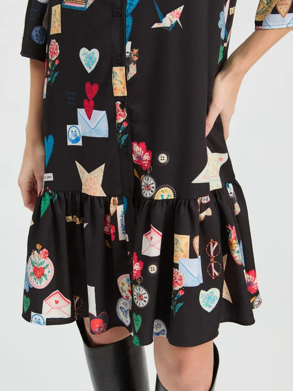 Black Love Short Dress 33927