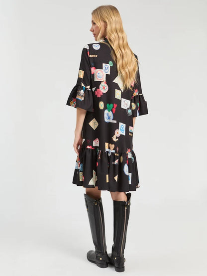 Black Love Short Dress 33927