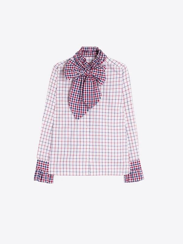 Maxi Bow Plaid Shirt 33984