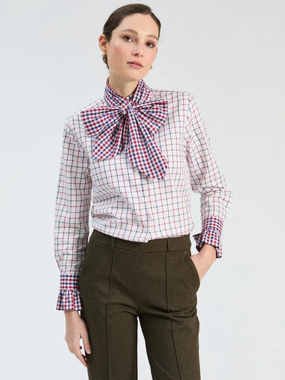 Maxi Bow Plaid Shirt 33984