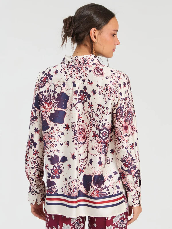 Star Flower Print Shirt – Ecru 33993
