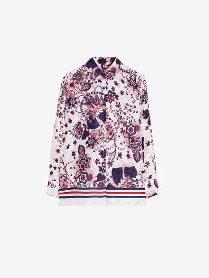Star Flower Print Shirt – Ecru 33993