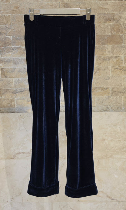 34017 Navy Velvet Trousers