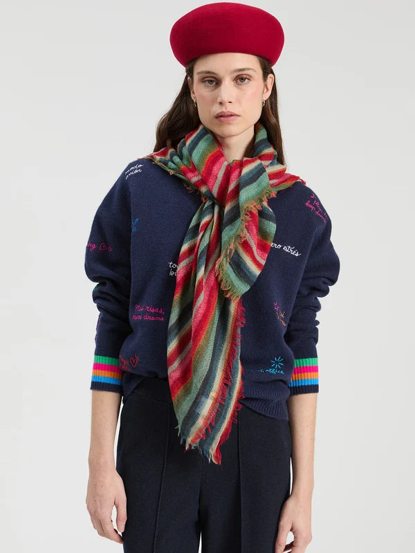 Multi-Colored Herringbone Scarf 34059